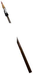 A paintbrush leaning on Spot